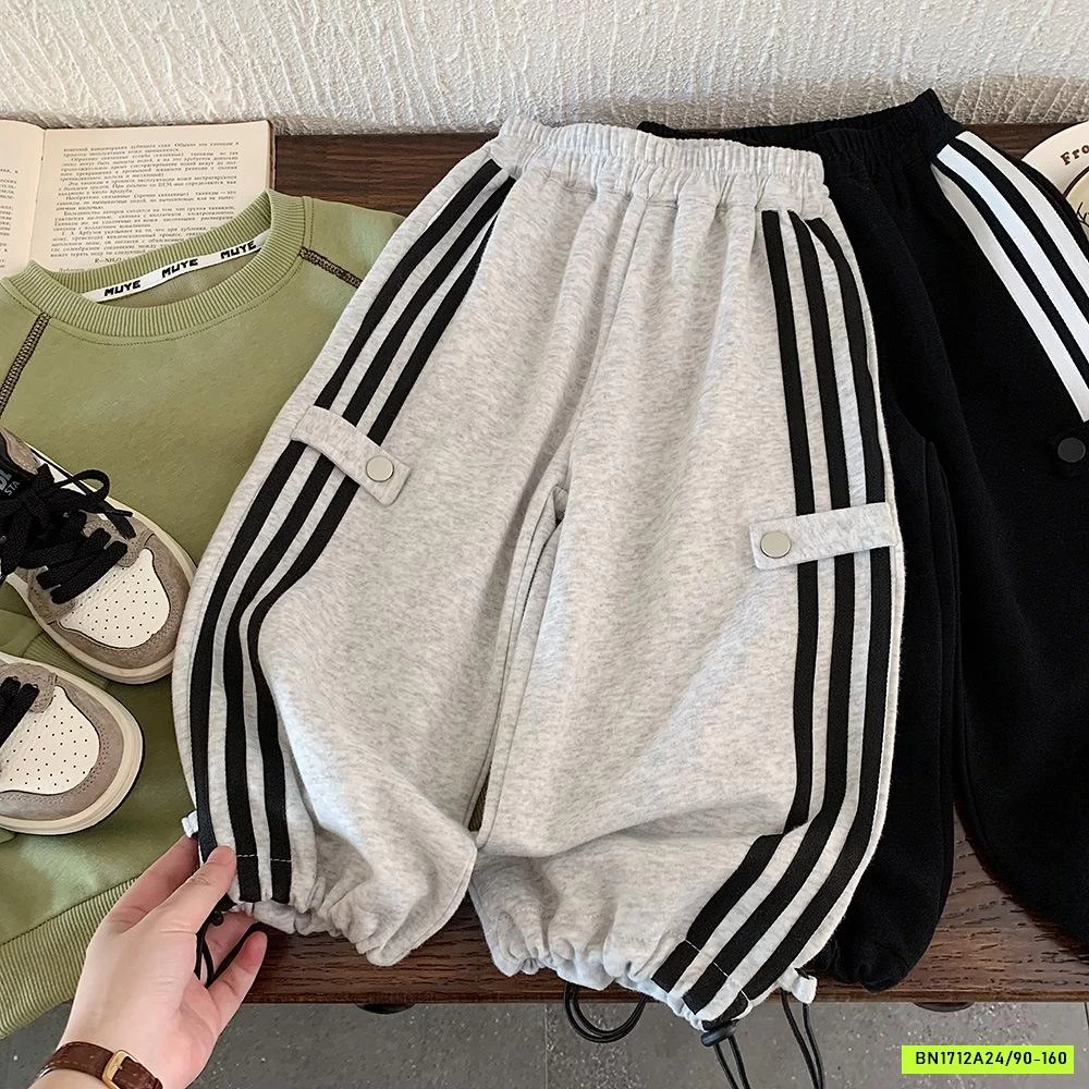 QUẦN COTTON BO GẤU 3 SỌC MUYE