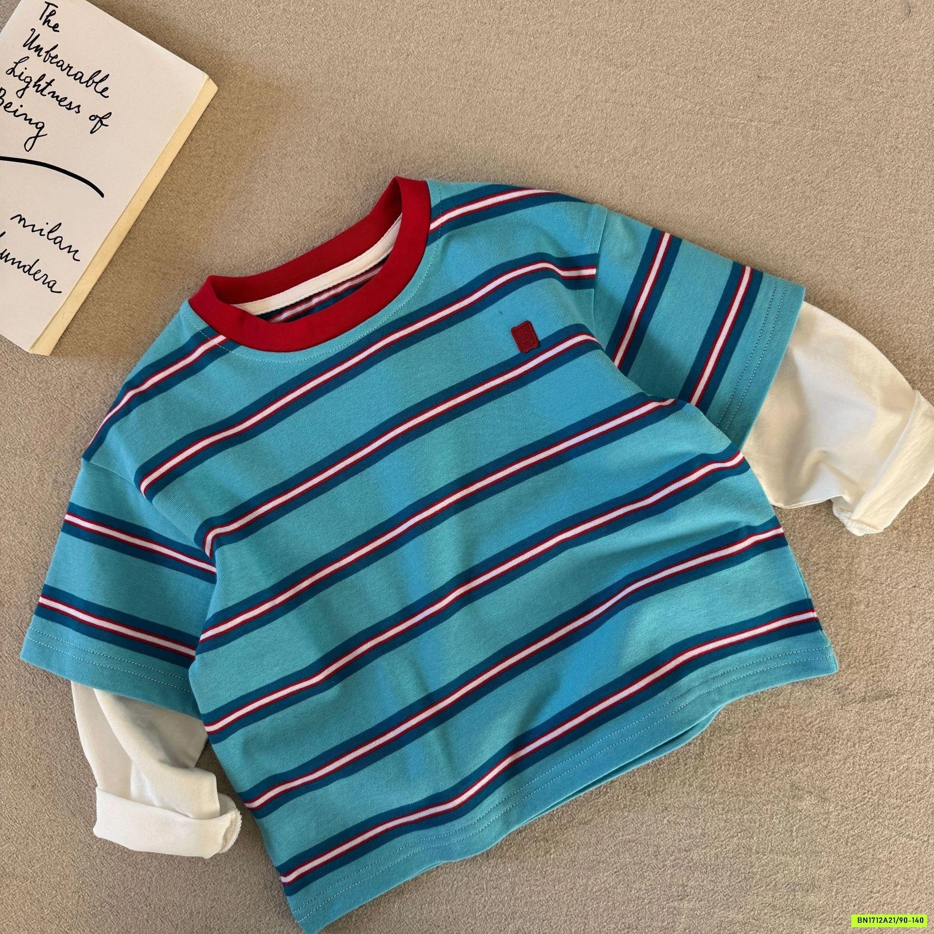 ÁO THUN XANH KẺ GIẢ 2 LỚP