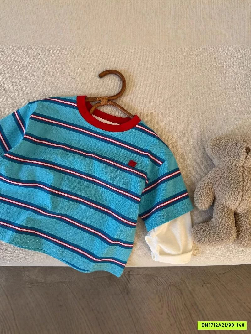 ÁO THUN XANH KẺ GIẢ 2 LỚP