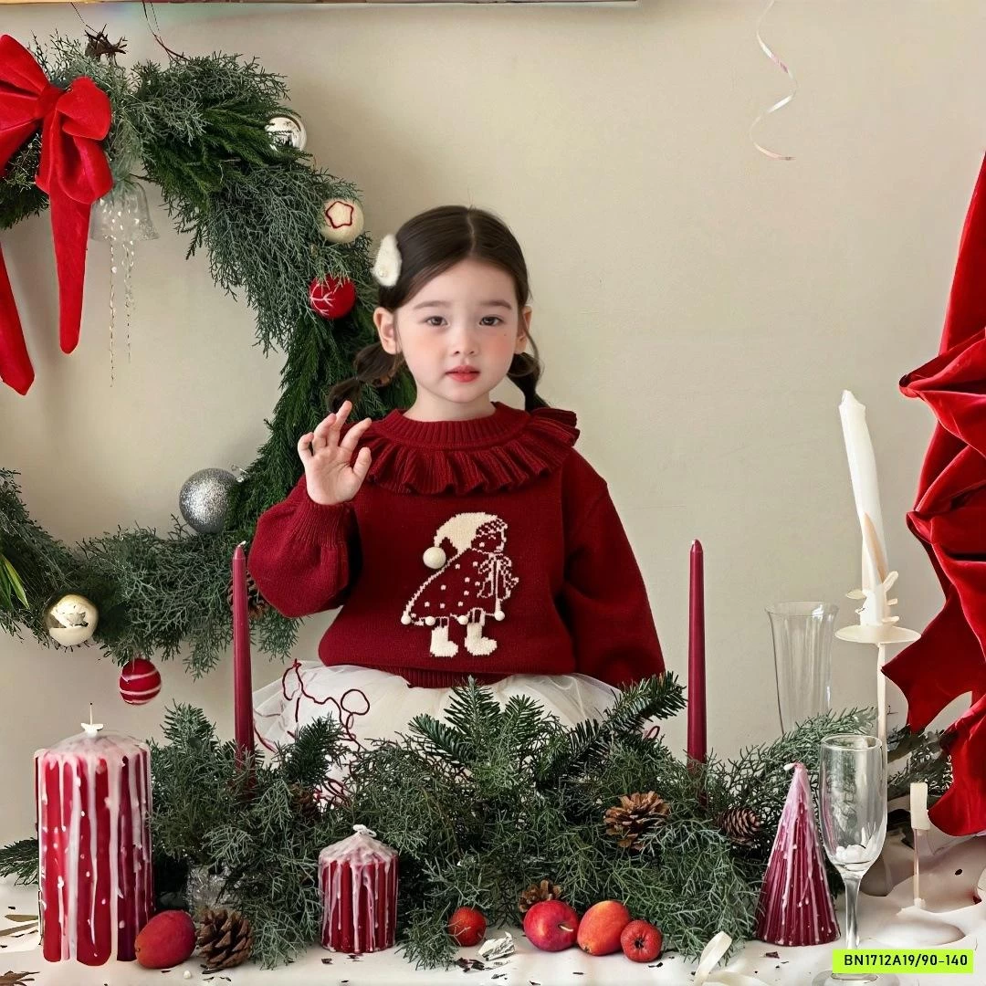 ÁO LEN ĐỎ CỔ BÈO