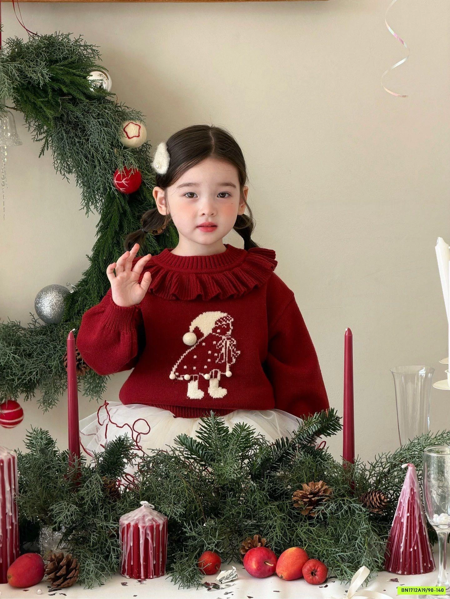 ÁO LEN ĐỎ CỔ BÈO