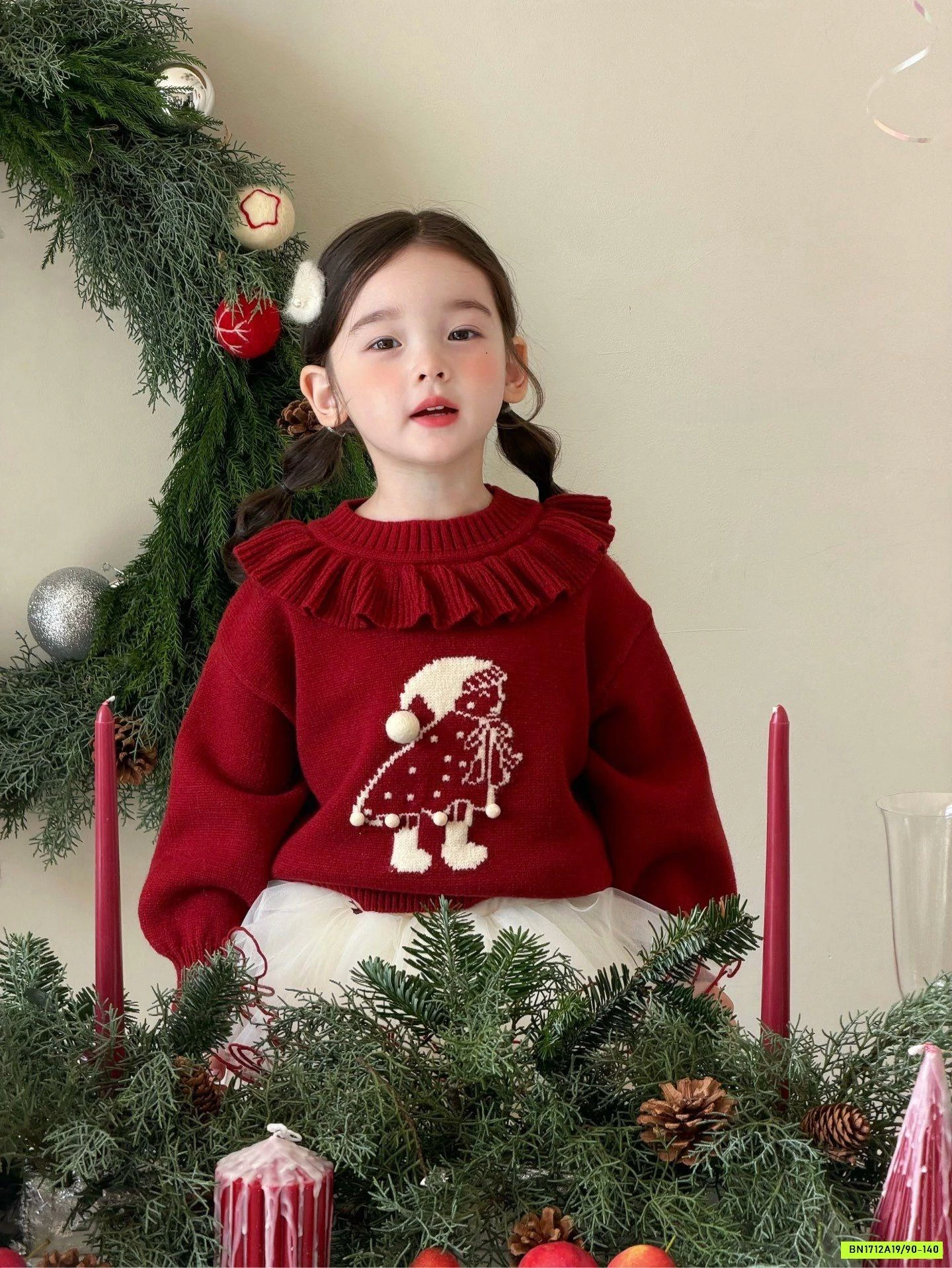 ÁO LEN ĐỎ CỔ BÈO