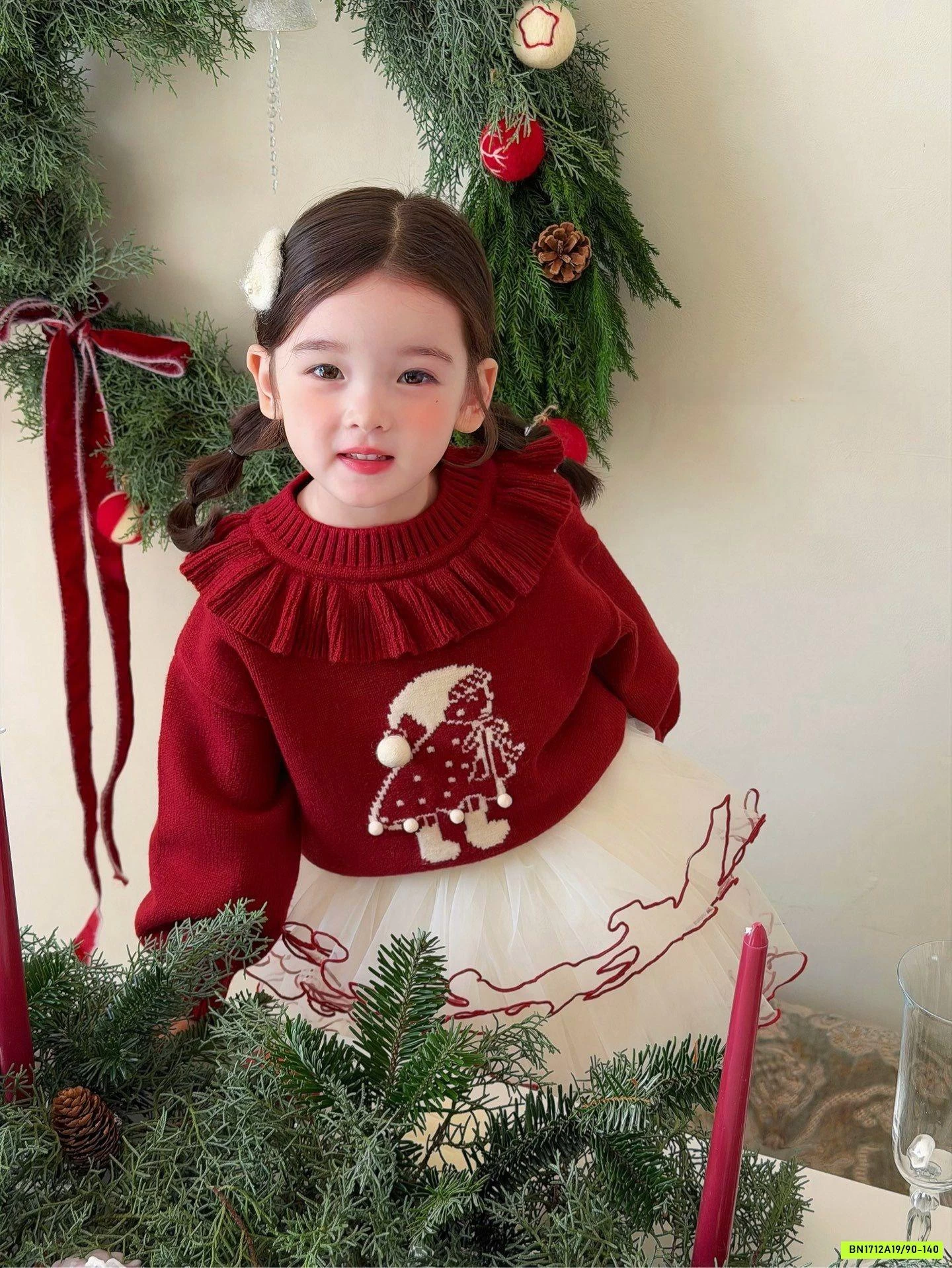 ÁO LEN ĐỎ CỔ BÈO