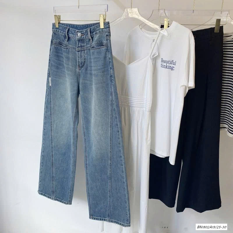 JEANS SUÔNG GÂN TRƯỚC