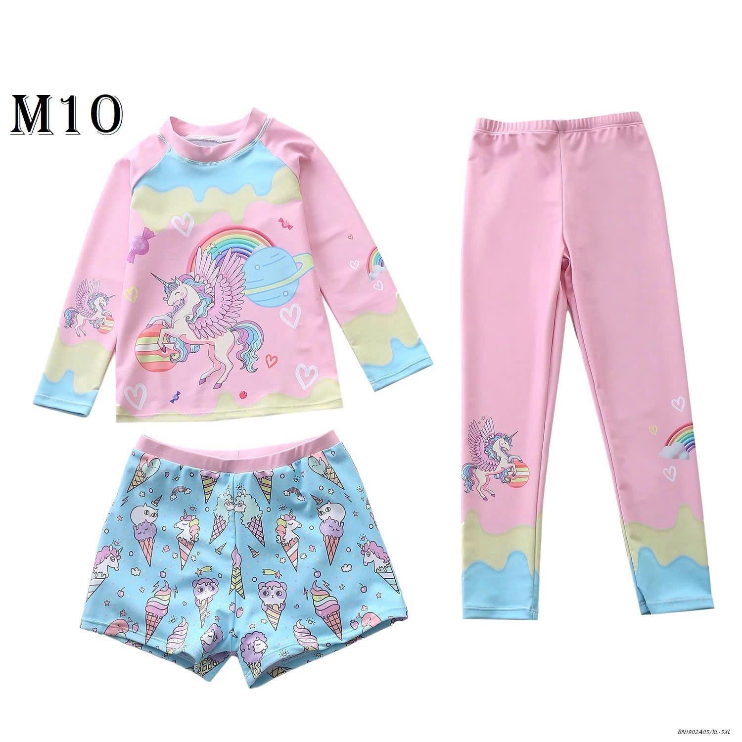 SET ĐỒ BƠI BÉ GÁI 3 CHI TIẾT