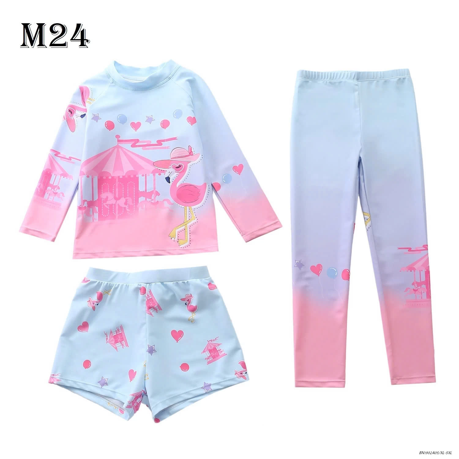 SET ĐỒ BƠI BÉ GÁI 3 CHI TIẾT