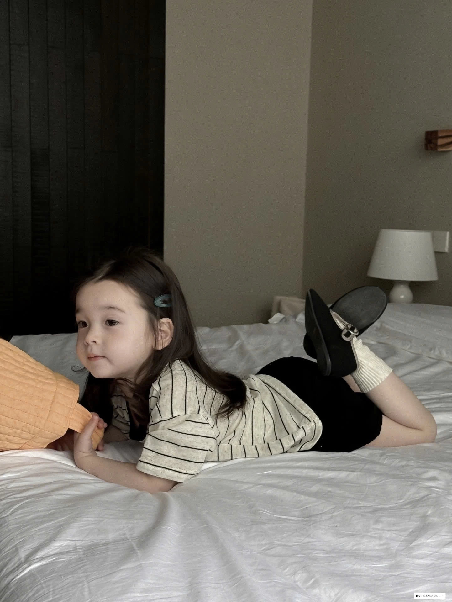 ÁO MÈO KẺ MIX SHORT ĐEN