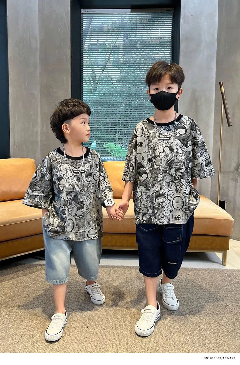 ÁO THUN HỌA TIẾT  TRẮNG ĐEN SIZE ĐẠI