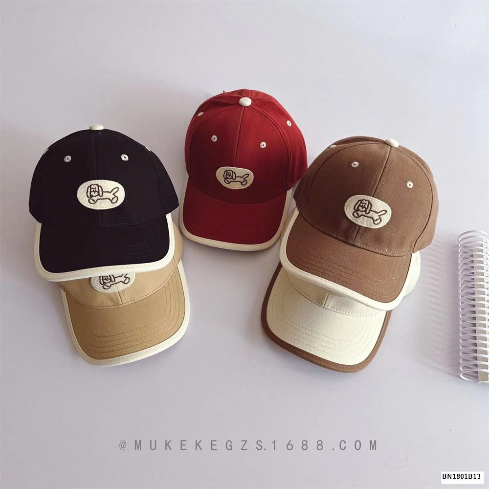 MŨ KẾT VIỀN MÀU LOGO CÚN