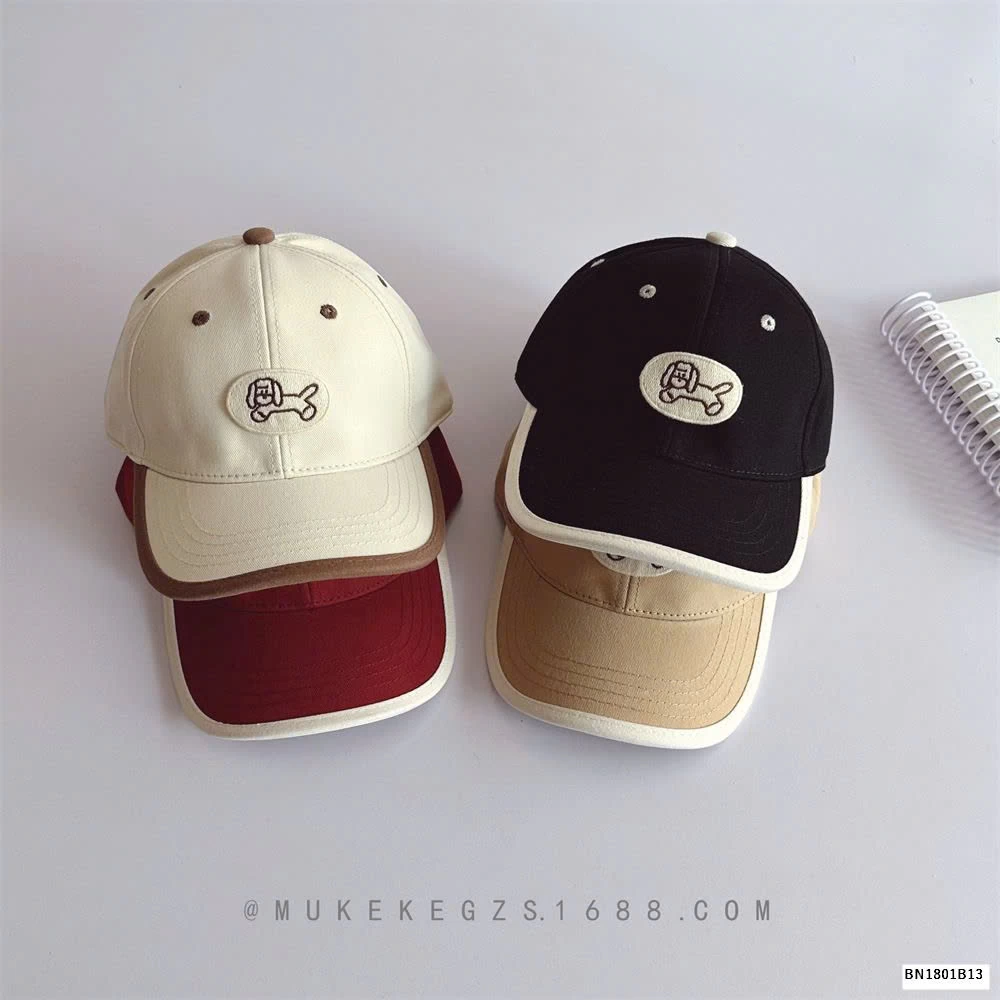 MŨ KẾT VIỀN MÀU LOGO CÚN