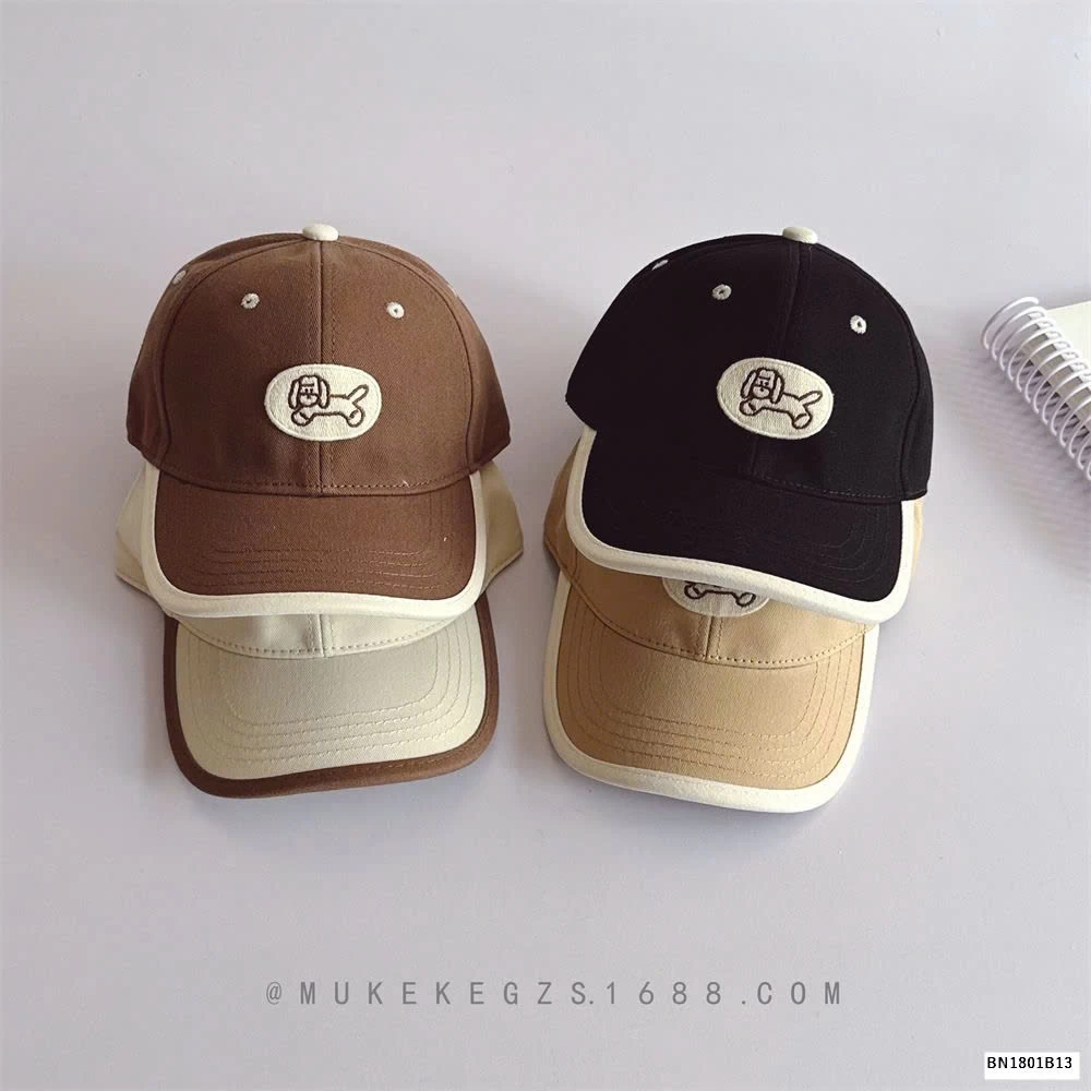 MŨ KẾT VIỀN MÀU LOGO CÚN