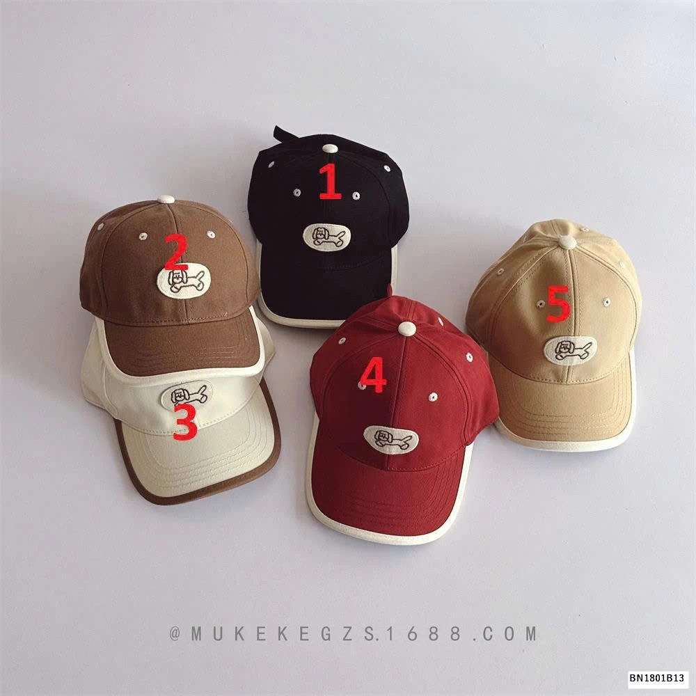 MŨ KẾT VIỀN MÀU LOGO CÚN