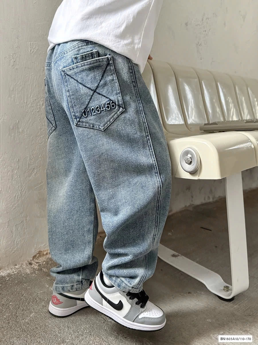 JEANS SUÔNG IN SỐ NỔI