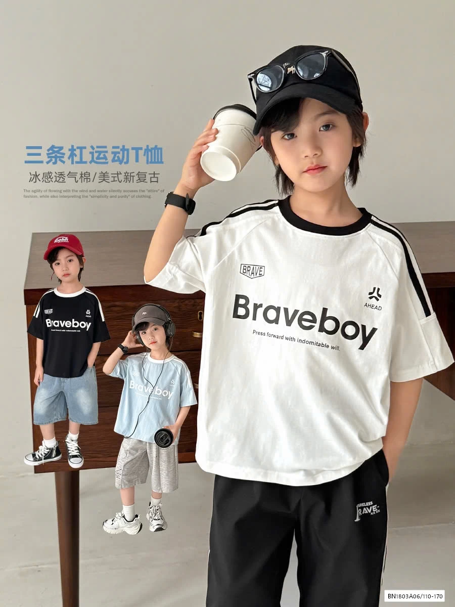 ÁO THUN SỌC VAI BRAVEBOY