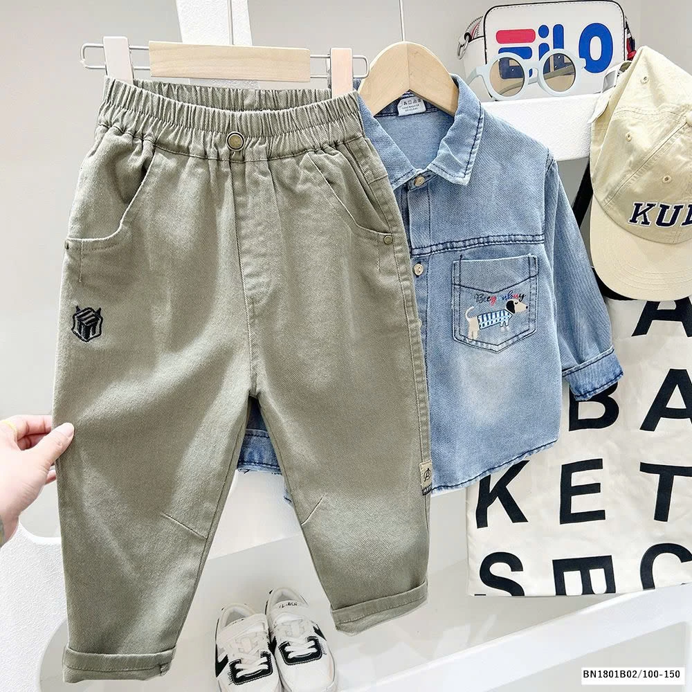 QUẦN KAKI CẠP CHUN THÊU TRANFORMER