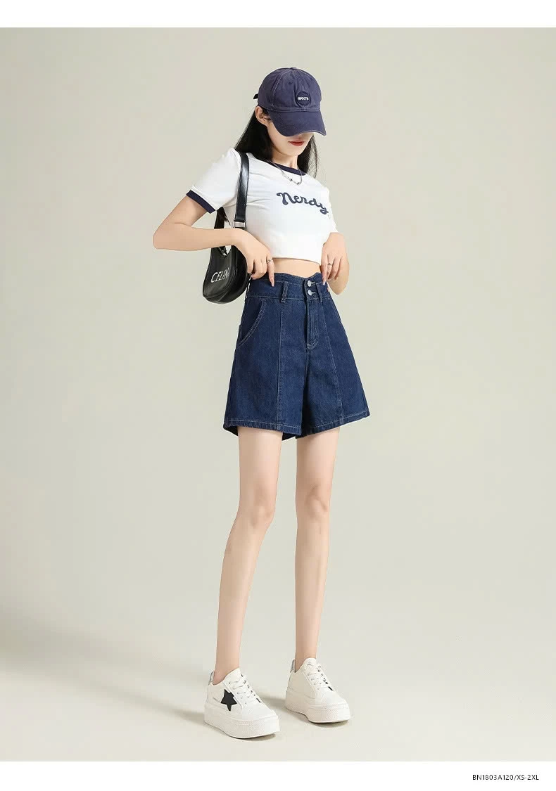 SHORT JEANS CẠP CAO 2 CÚC