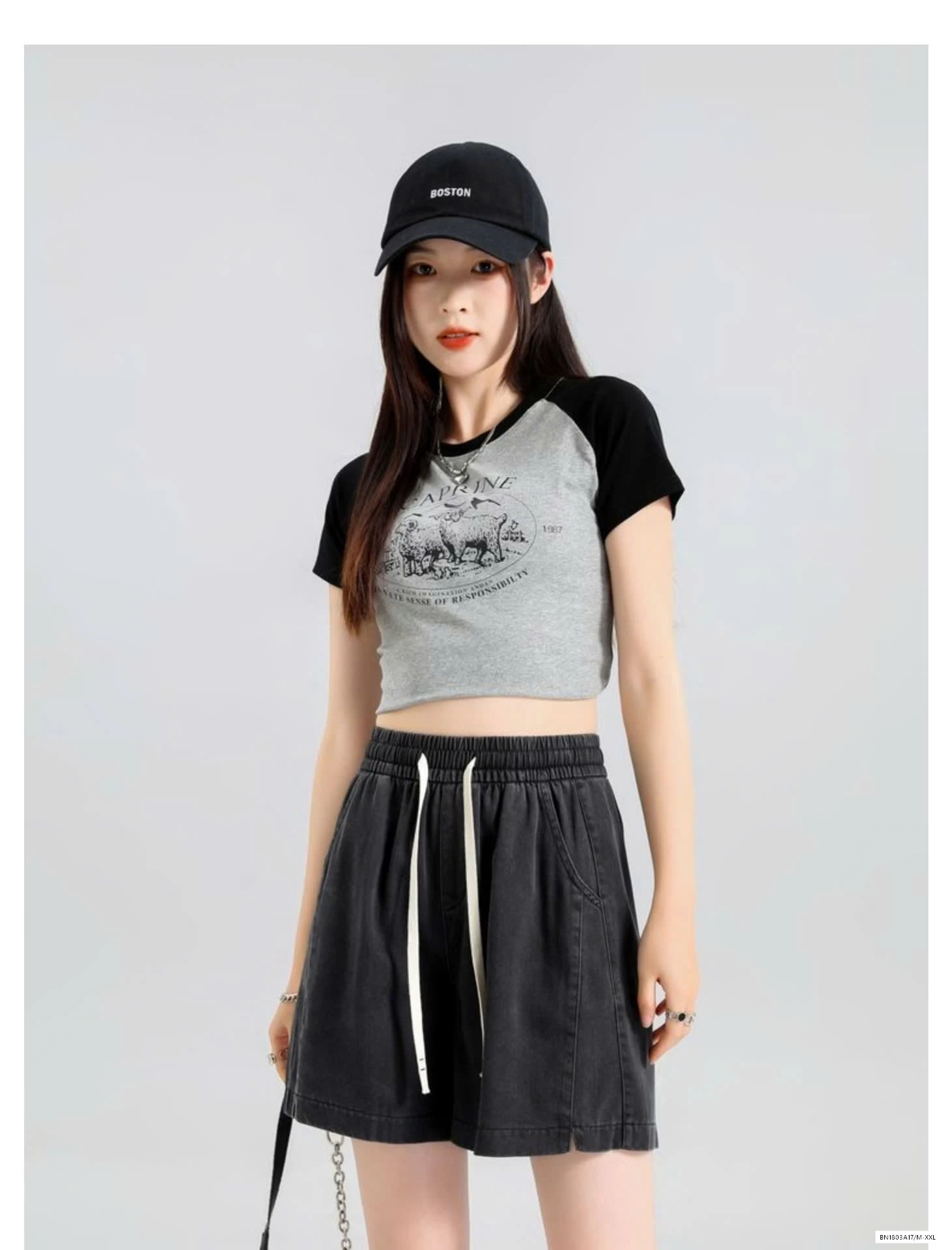 SHORT JEANS CẠP CHUN