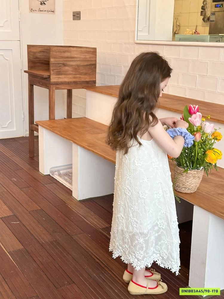 ĐẦM 2 DÂY THÊU NỔI 25B004 AMBB