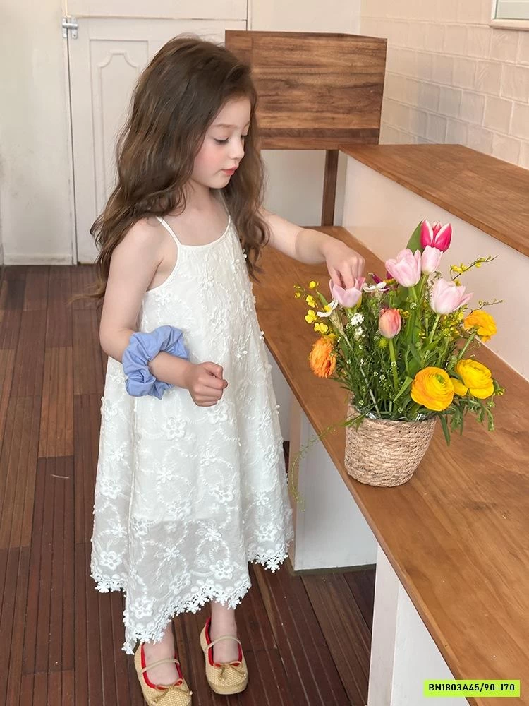 ĐẦM 2 DÂY THÊU NỔI 25B004 AMBB