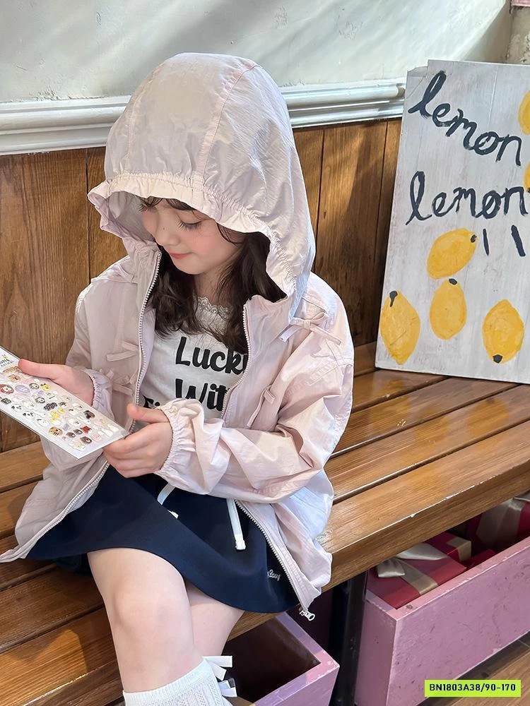 KHOÁC GIÓ TENCEL GẮN NƠ BÁNH BÈO 25B023 AMBB