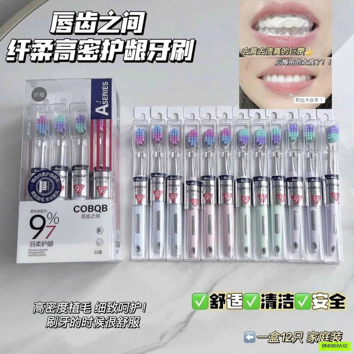 HỘP 12 BÀN CHẢI XHASON XUẤT MỸ