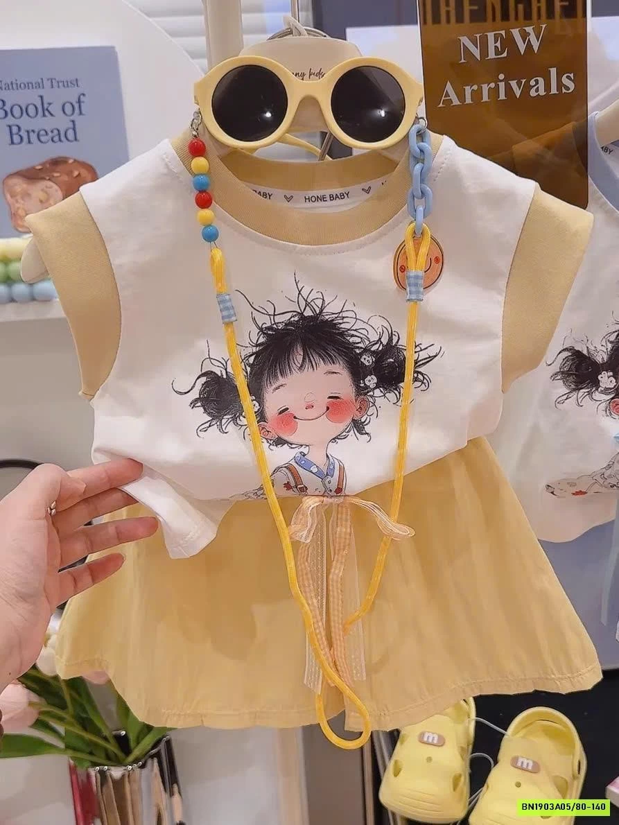 BỘ ĐỒ 2 MẢNH CHO BÉ GÁI