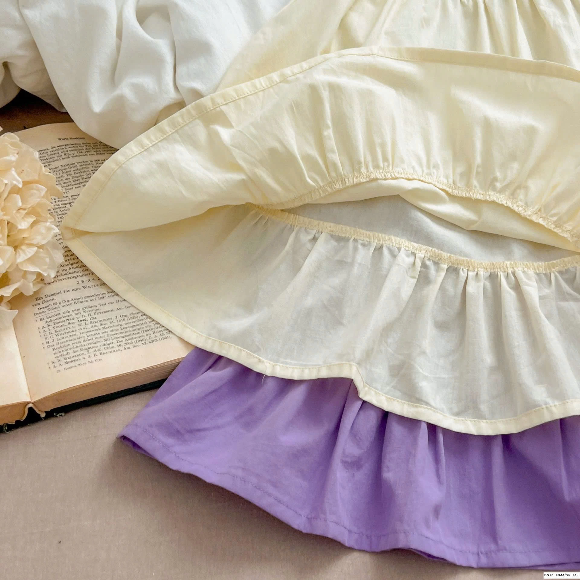 VÁY BABYDOLL CỔ HOA CHO BÉ