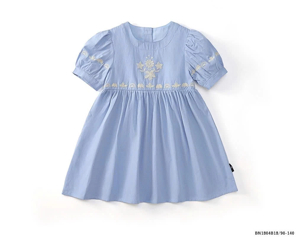 ĐẦM XANH DƯƠNG THÊU HOA NGỰC