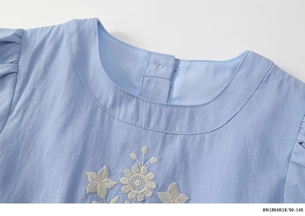 ĐẦM XANH DƯƠNG THÊU HOA NGỰC