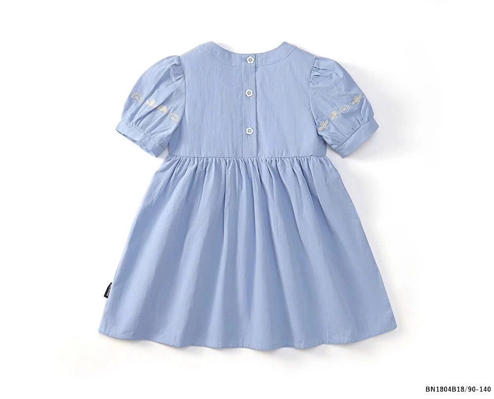 ĐẦM XANH DƯƠNG THÊU HOA NGỰC