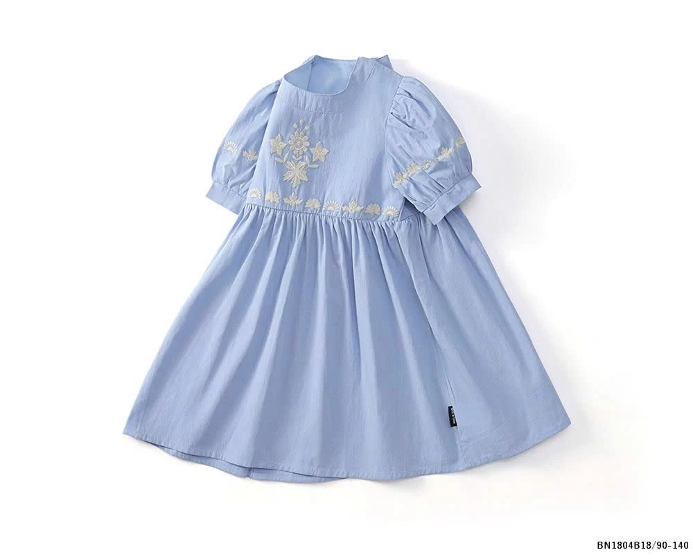 ĐẦM XANH DƯƠNG THÊU HOA NGỰC