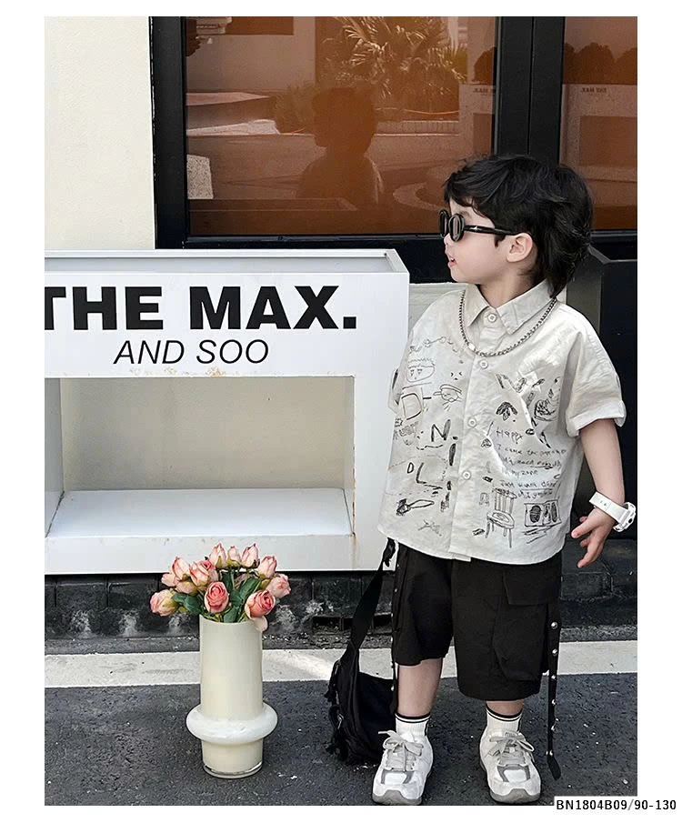 ÁO SƠ MI VẼ HÌNH NGỘ NGHĨNH