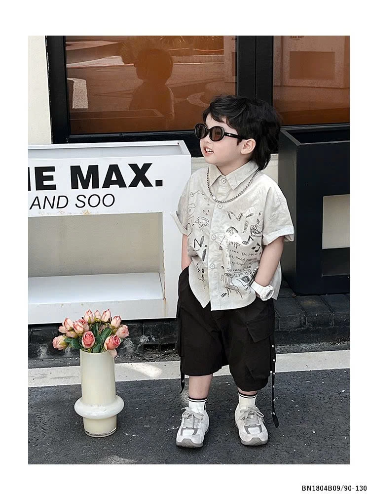 ÁO SƠ MI VẼ HÌNH NGỘ NGHĨNH