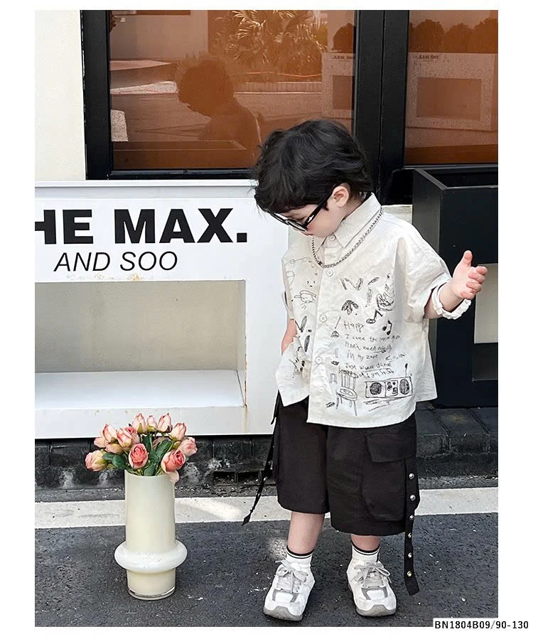 ÁO SƠ MI VẼ HÌNH NGỘ NGHĨNH