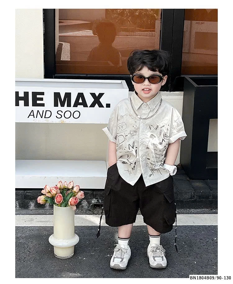 ÁO SƠ MI VẼ HÌNH NGỘ NGHĨNH