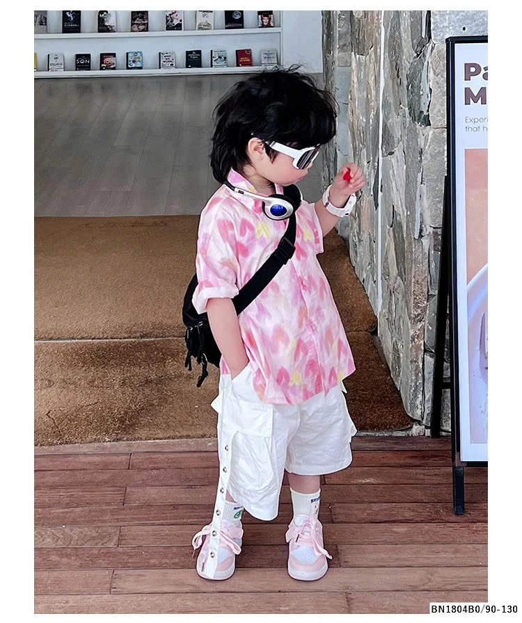 ÁO SƠ MI TRÁI TIM HỒNG