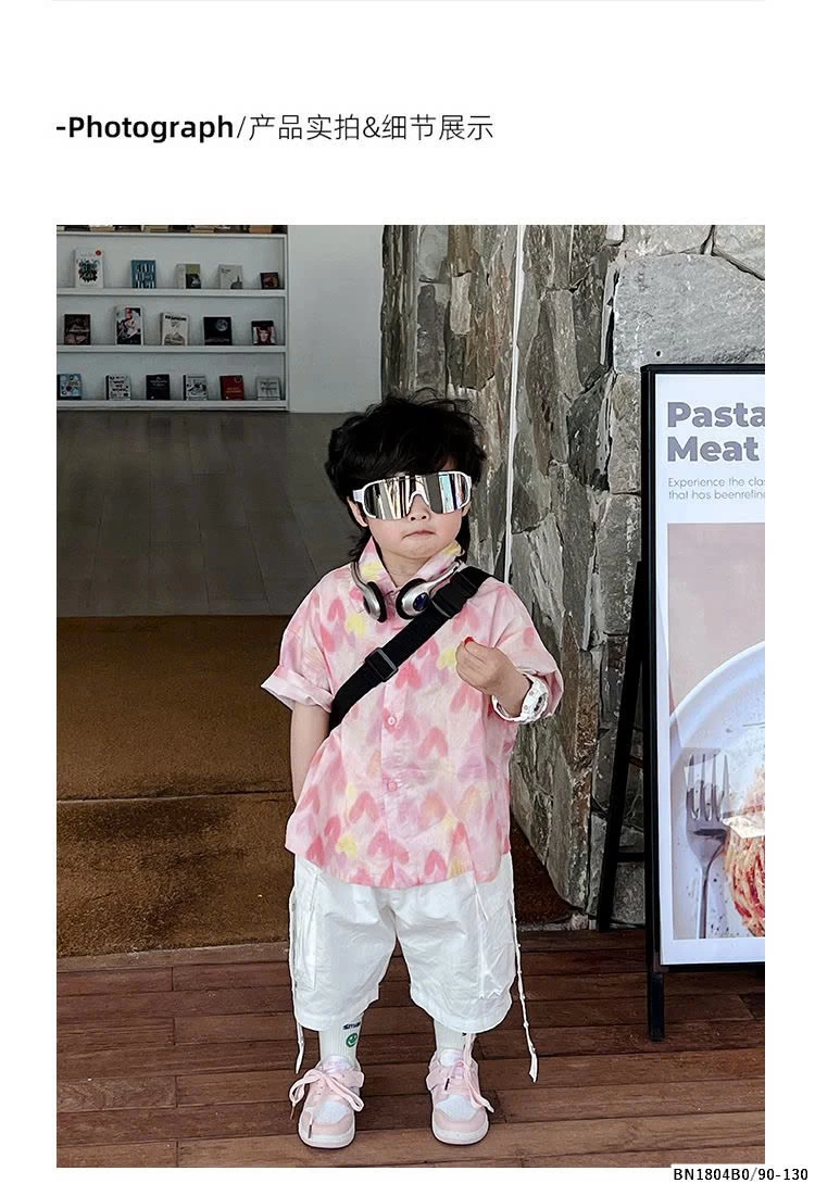 ÁO SƠ MI TRÁI TIM HỒNG