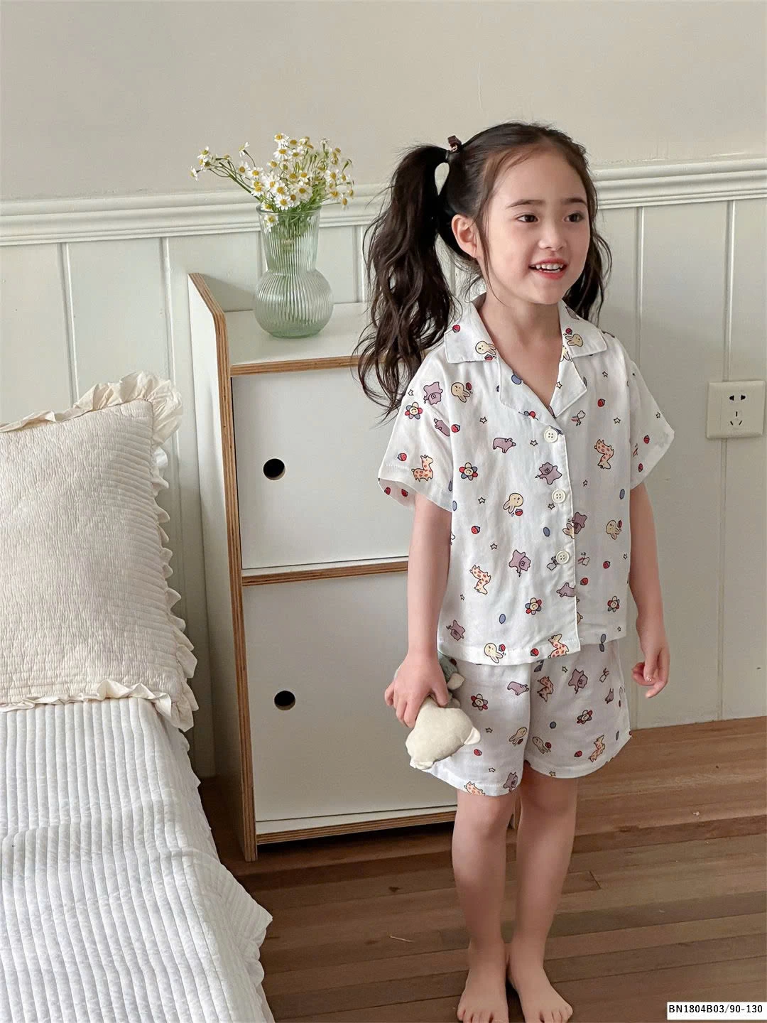 BỘ PIZAMA CỘC TAY MẸ BÉ