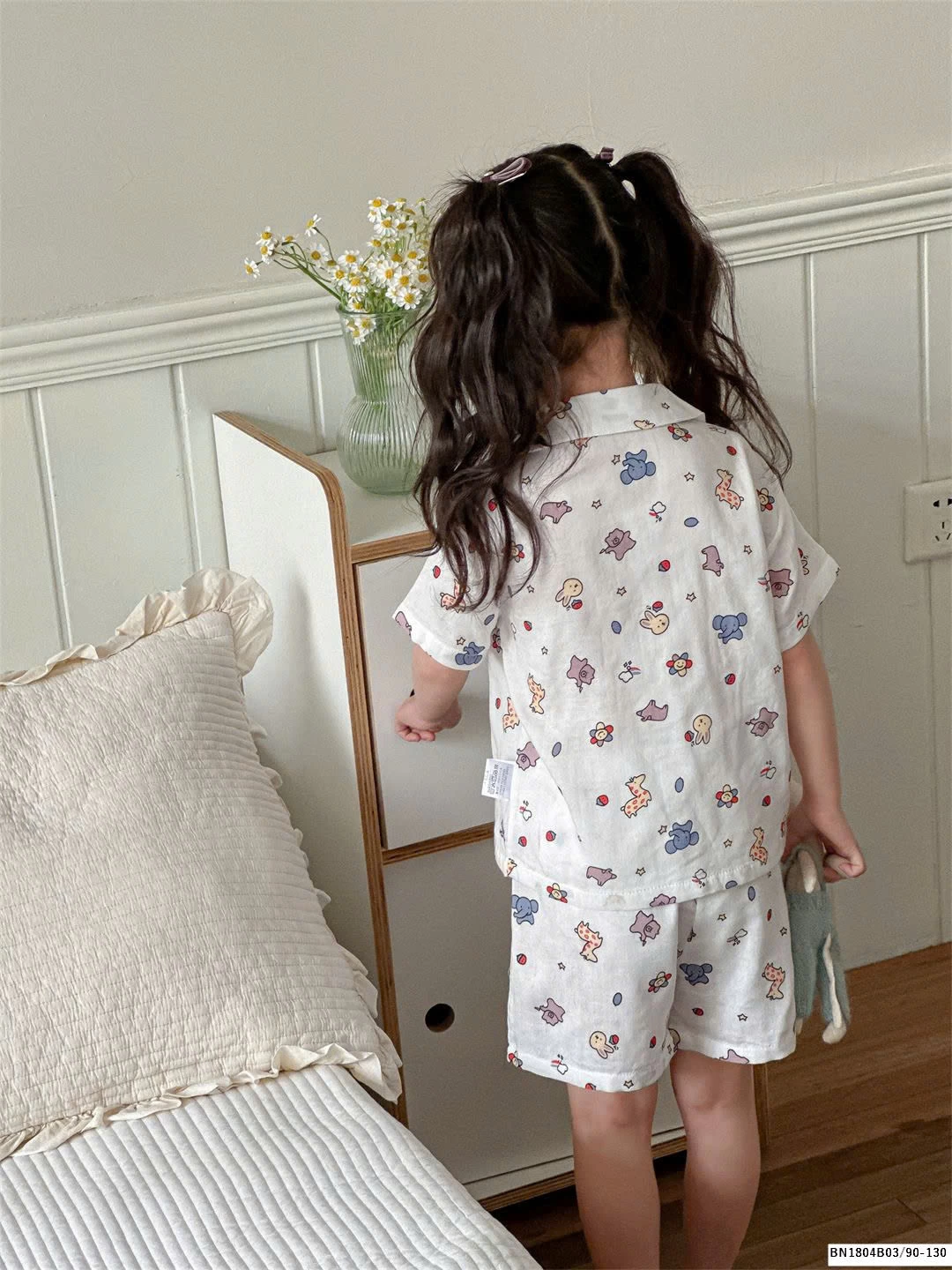 BỘ PIZAMA CỘC TAY MẸ BÉ