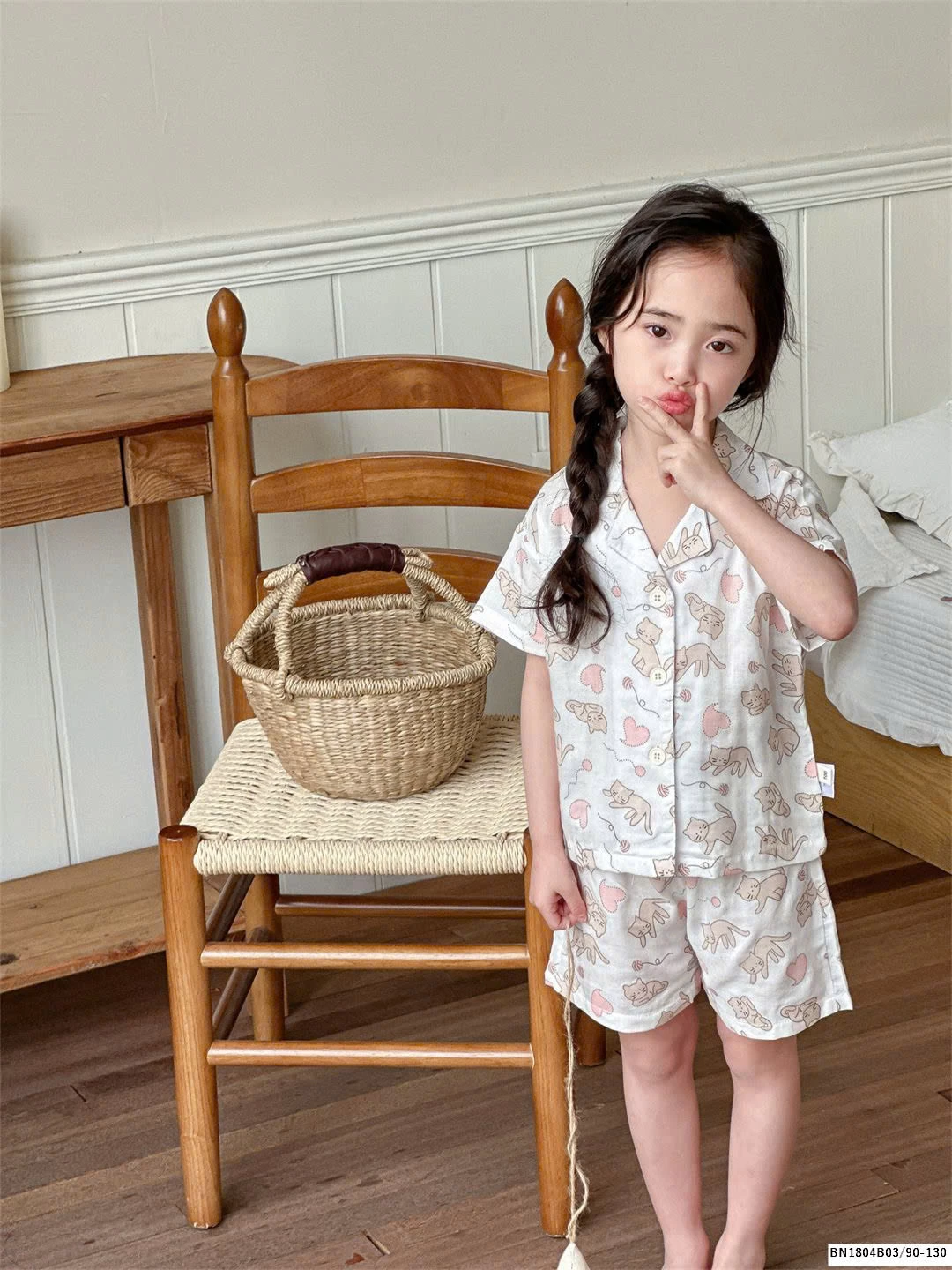 BỘ PIZAMA CỘC TAY MẸ BÉ