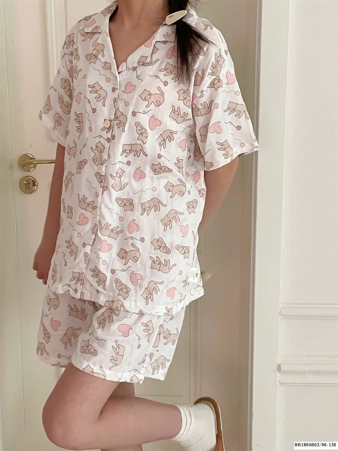 BỘ PIZAMA CỘC TAY MẸ BÉ