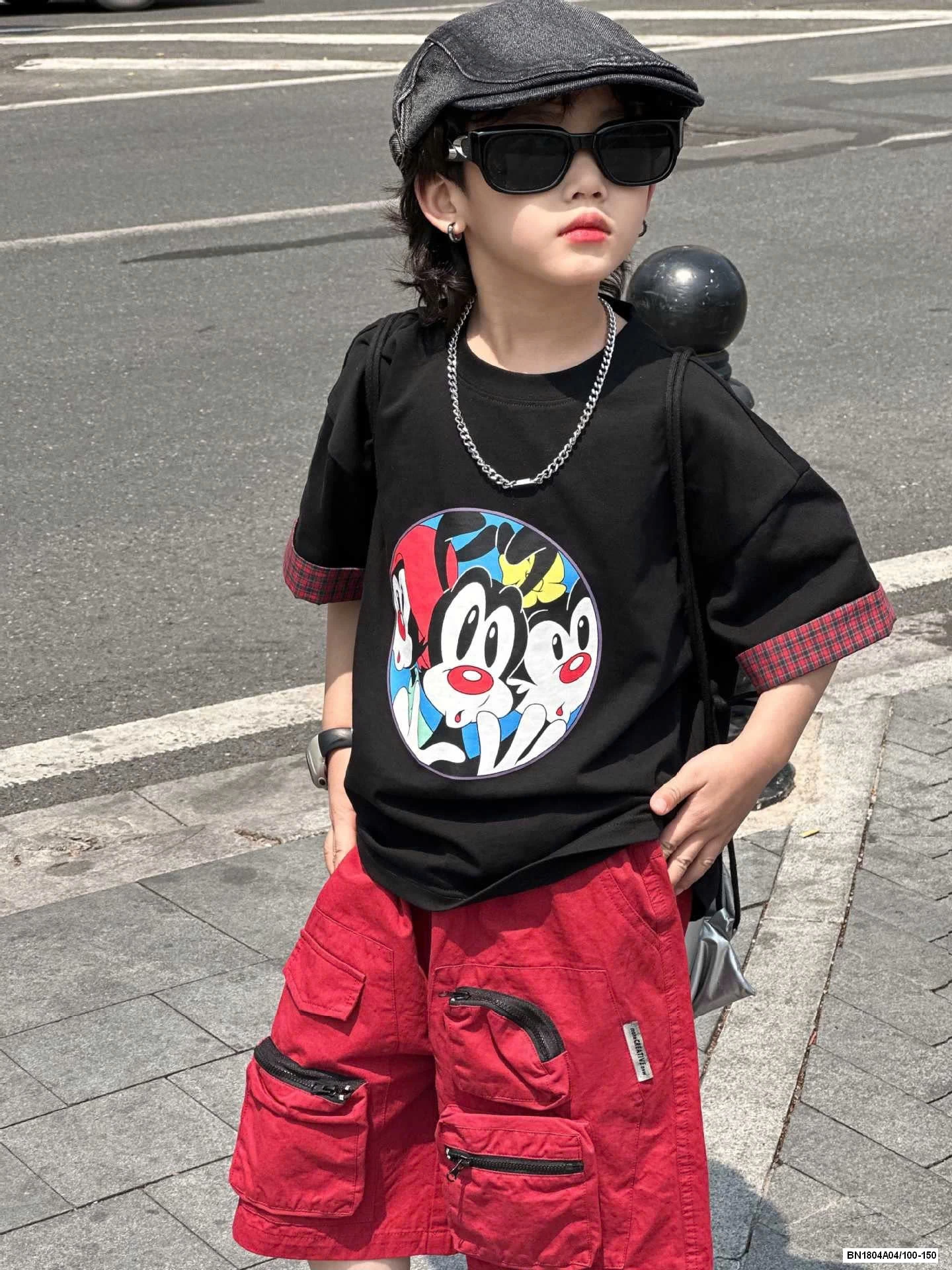 ÁO MICKEY MIX SHORT ĐỎ