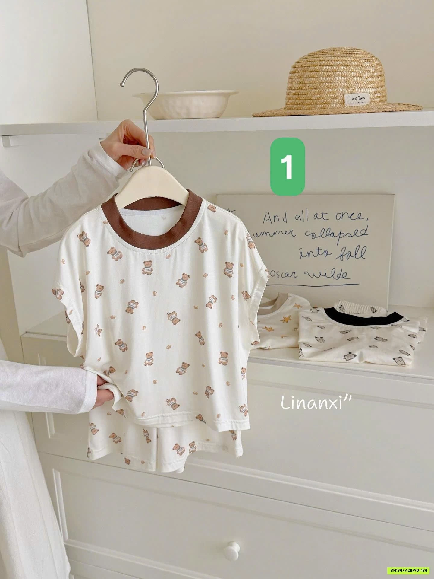 BỘ MẶC NHÀ HỌA TIẾT 87161 LINANXI