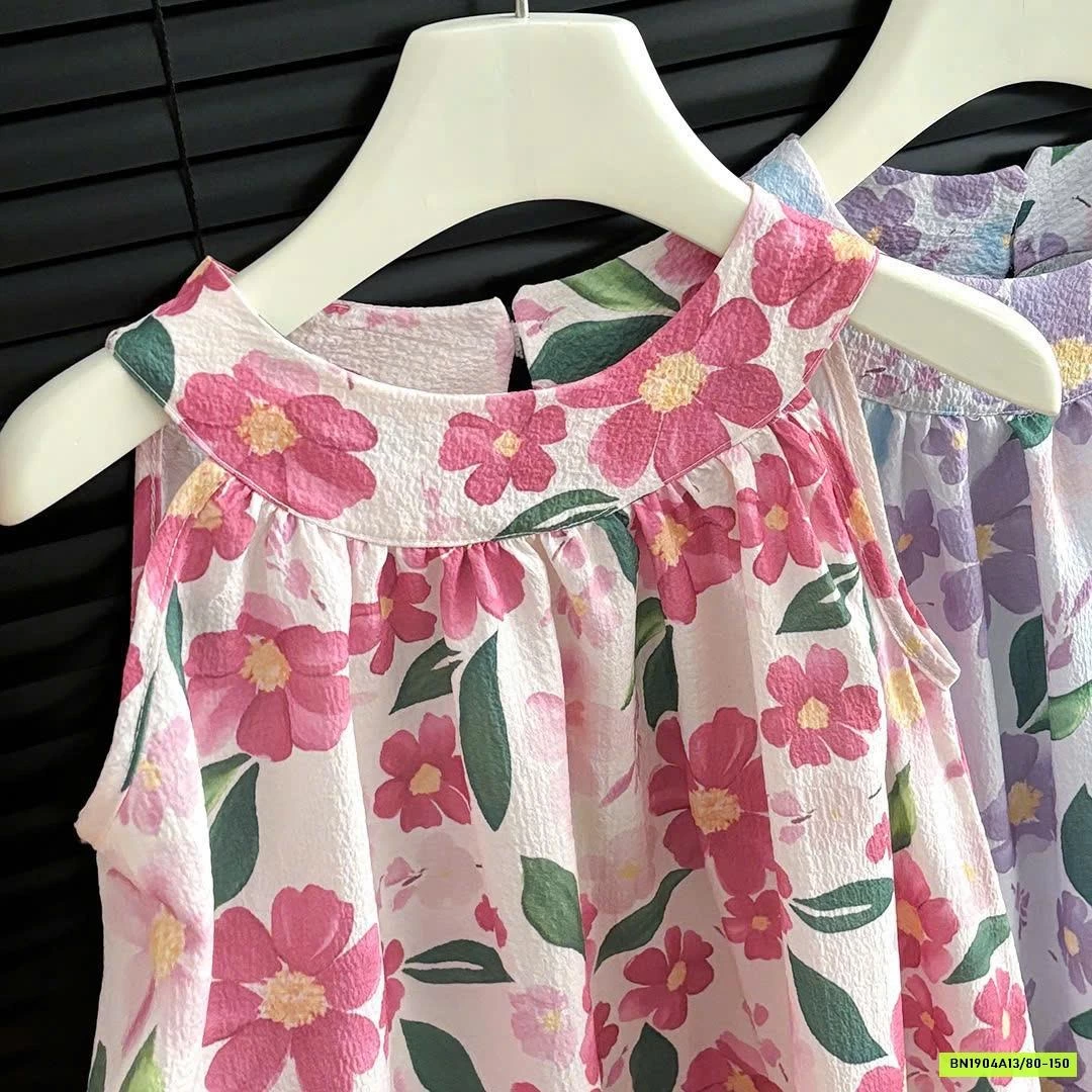 VÁY LANH HOA NHÍ CỔ YẾM