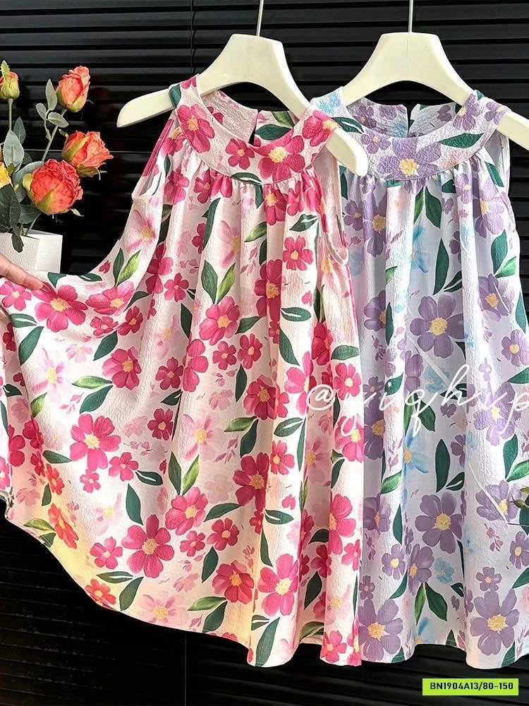 VÁY LANH HOA NHÍ CỔ YẾM