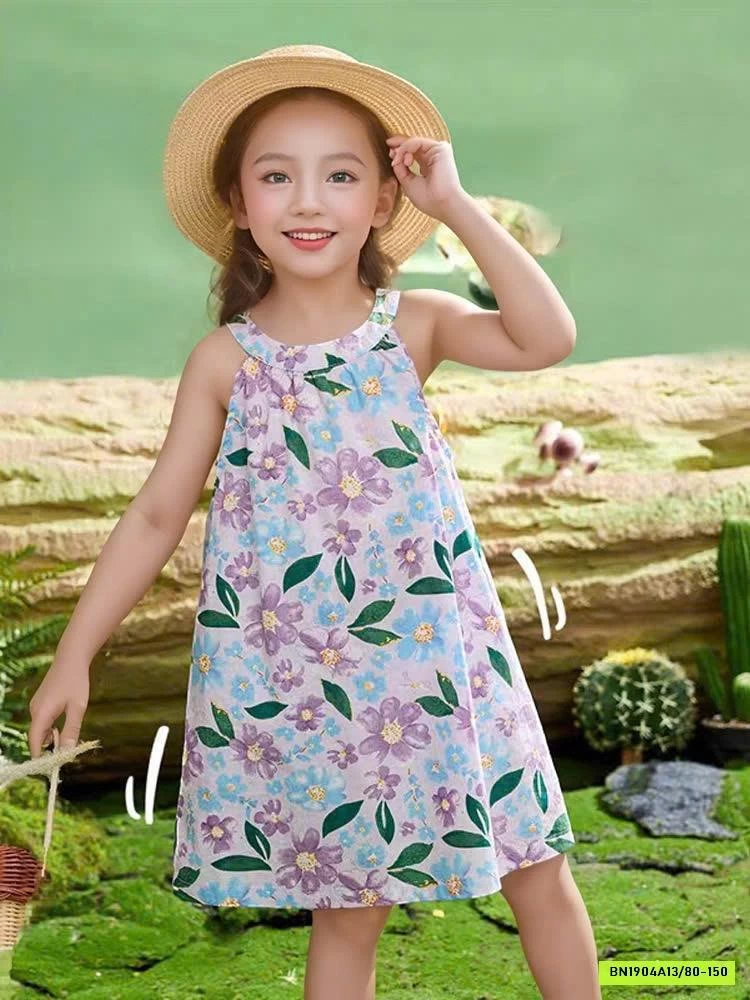 VÁY LANH HOA NHÍ CỔ YẾM