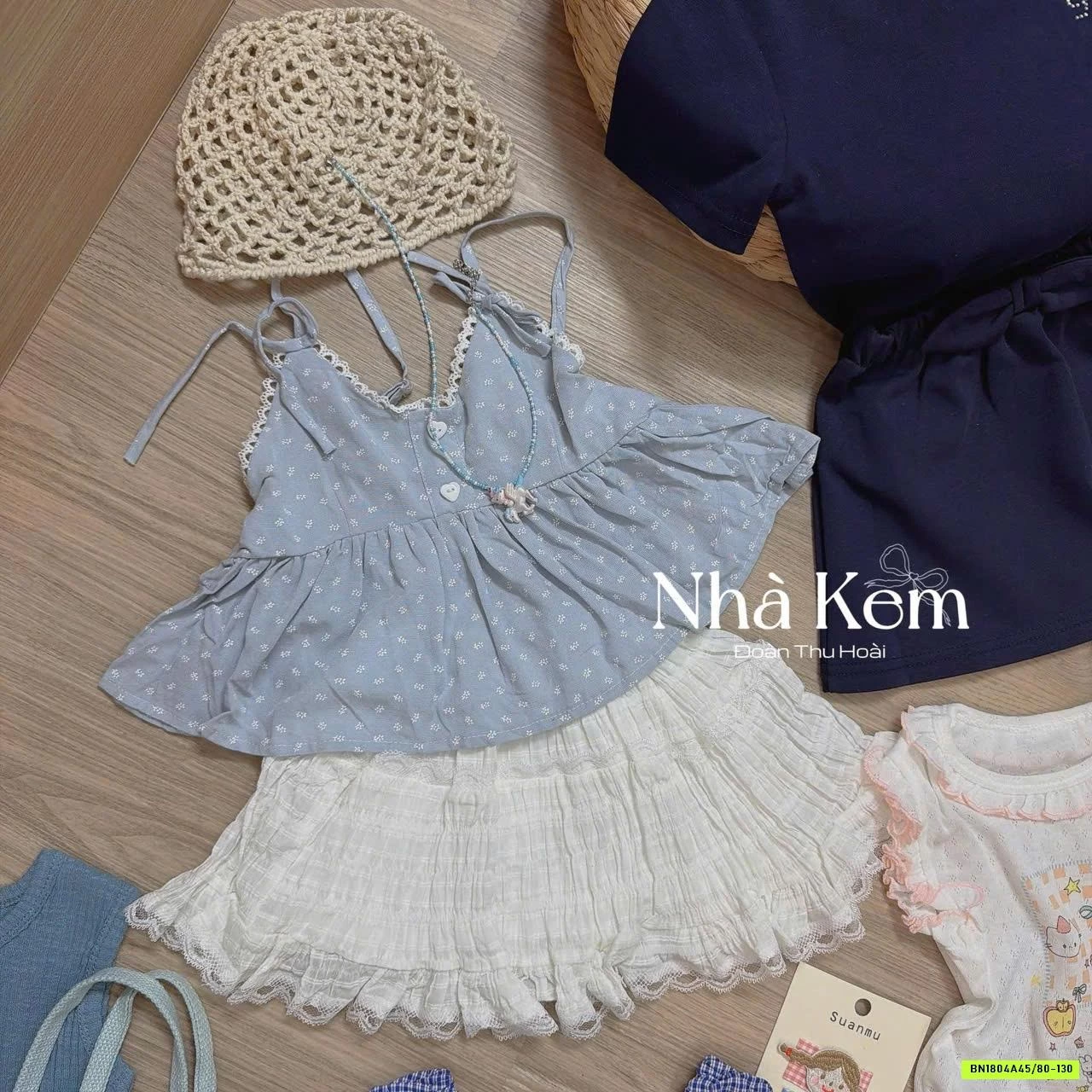 SÉT ÁO 2 DÂY MIX CV TRẮNG