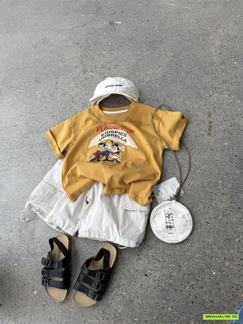 ÁO THUN VÀNG IN HÌNH KUTE