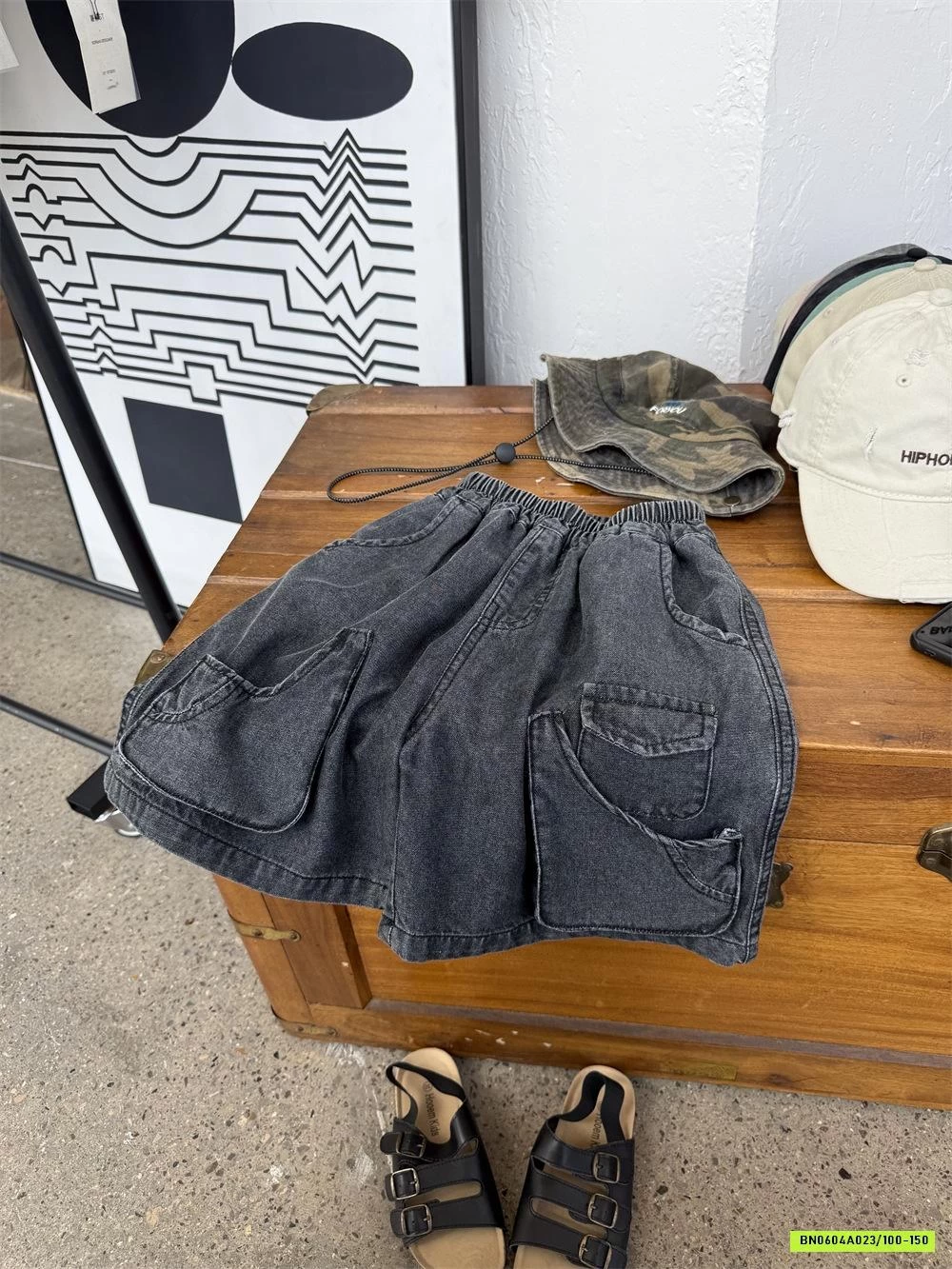 SHORT JEANS TÚI NỔI