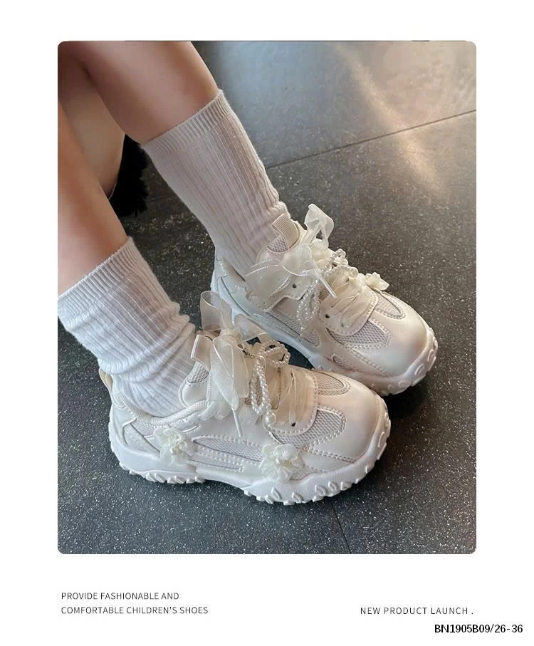 GIÀY THỂ THAO PHỐI NƠ BÉ GÁI